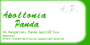 apollonia panda business card